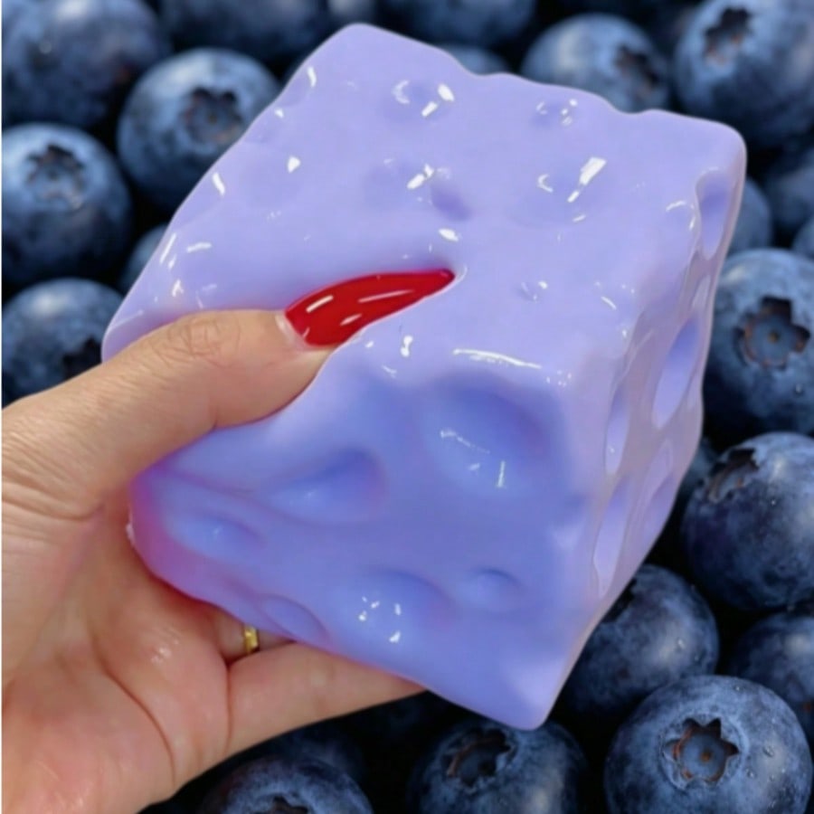 Food & Snacks Pdf - New Blueberry Color Cheese Squishy Toy
