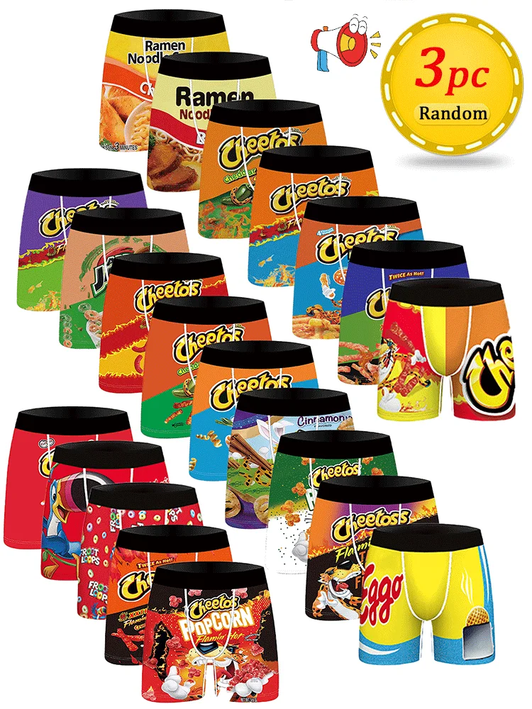 Dry Food Snacks - 3Pcs Random Snack Cartoon Pattern Designed