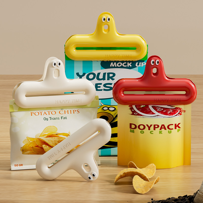 Food Snacks Packaging - 1/4 cartoon sealing clip moisture-proof snack