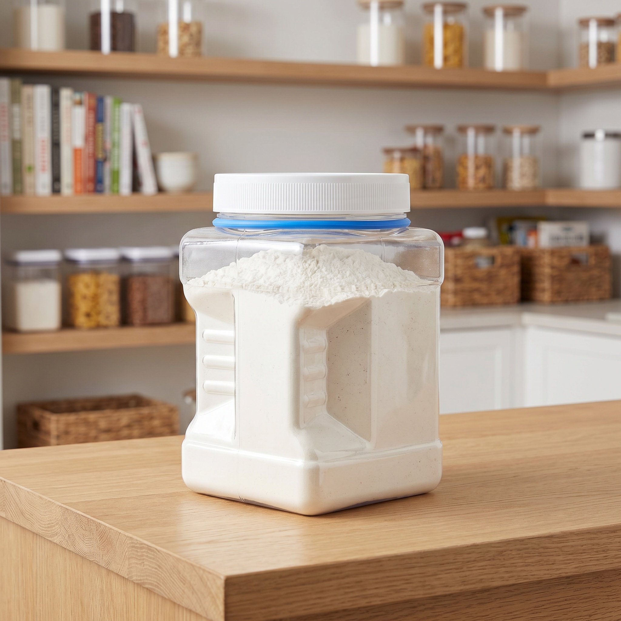 Dry Food Snacks - 6Pcs Clear Square Airtight Storage Jars
