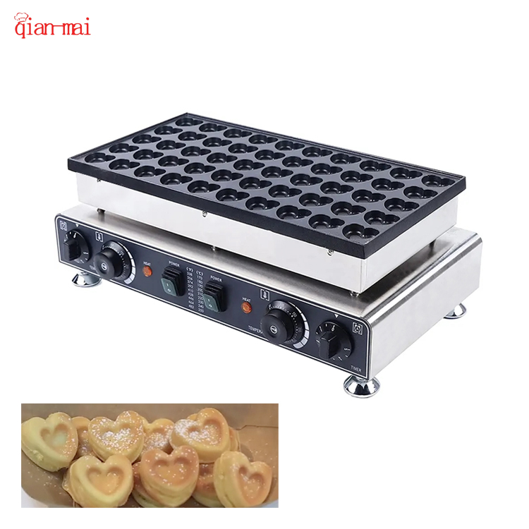 Food Snacks Brands - Popular Mini Heart Shaped Poffertjes Maker