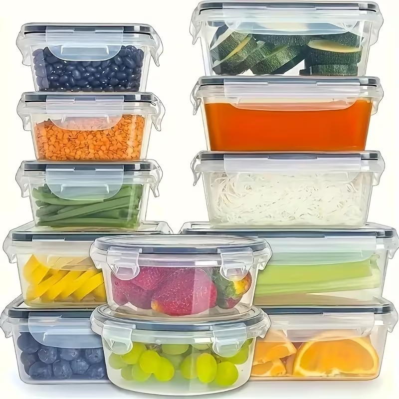 4-Piece Clear Food Storage Con - огляд і ціна Dry Food Snacks